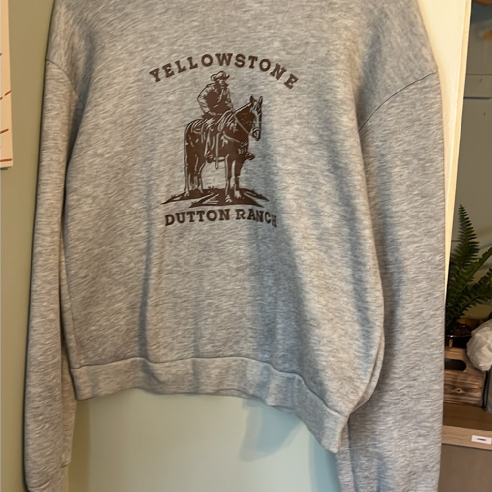 Yellowstone Dutton Ranch Gray Sweater